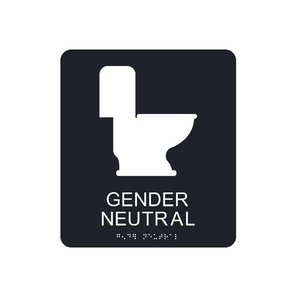 Nmc Gender Neutral Braille Ada Sign, ADA24BK ADA24BK - main